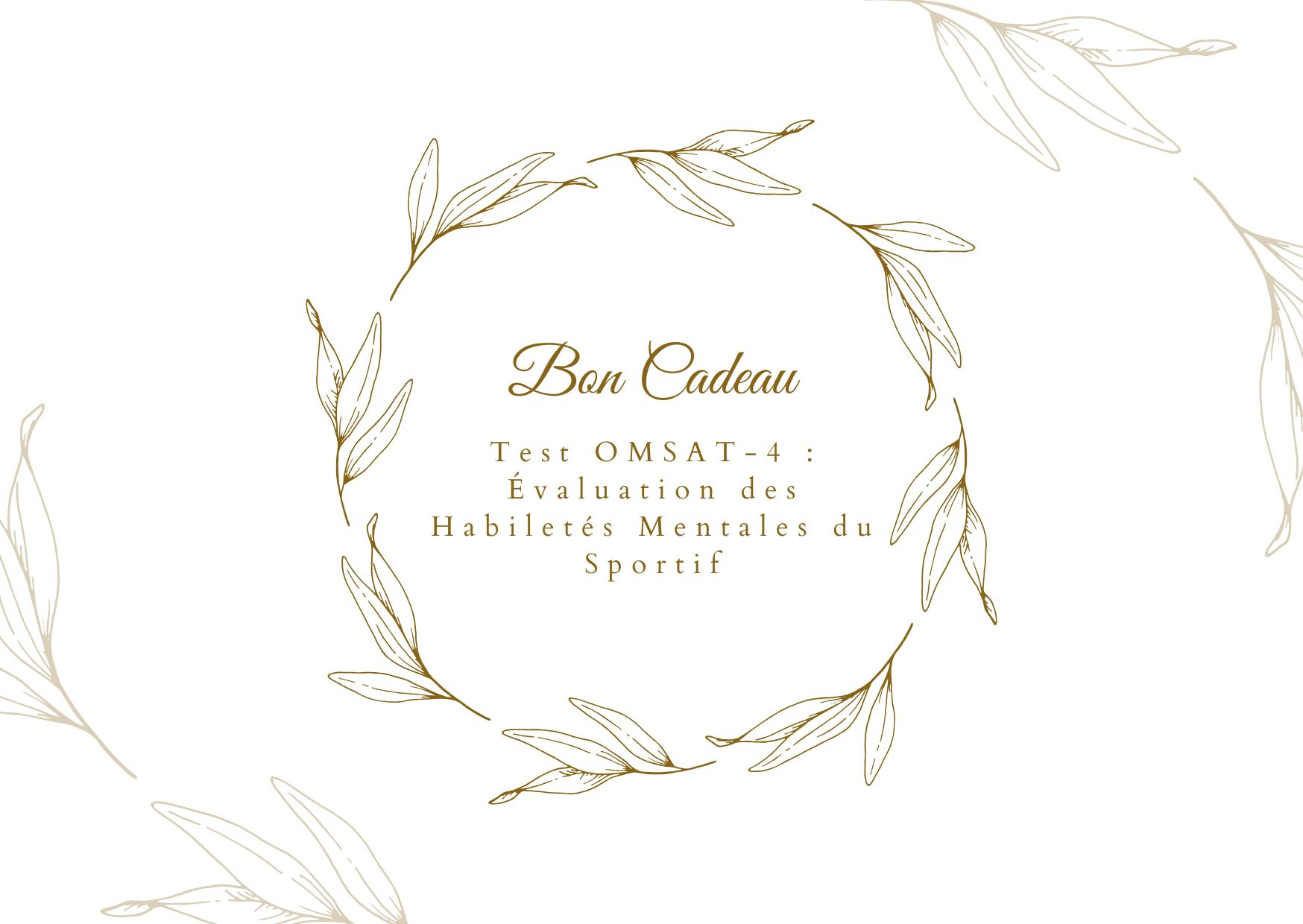 🧠Bon Cadeau – Test OMSAT-4 : Évaluation des Habiletés Mentales du Sportif