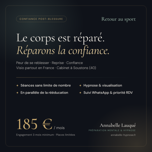 retrouver confiance après une blessure sportive
