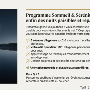 Programme SOMMEIL & SÉRÉNITÉ DURABLE