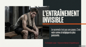 Jeune sportif fatigué assis dans un vestiaire, illustrant le manque de sommeil comme entraînement invisible